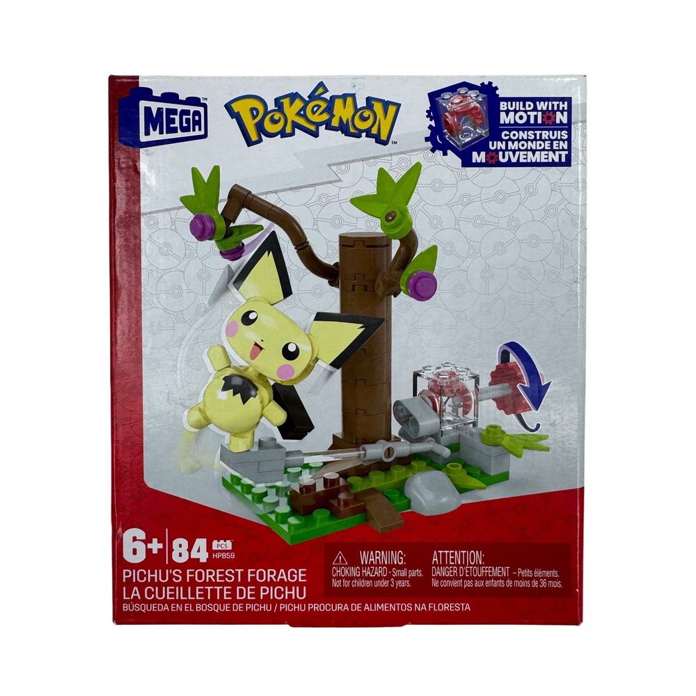 MEGA Pokemon Pichu Forest Forage Building Set 84 Pieces HPB59 Motion‎ Brick